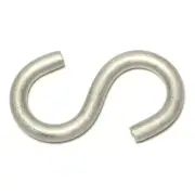 5/16" x 7/8" x 3" 18-8 Stainless Steel Large Wire S Hooks (4 pcs.)