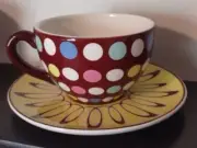 Gorham Merry Go Round "Polly Put the Kettle On" Cup and Saucer Set Yellow