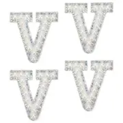10Pack Iron on Letters Patches,4.5cm Self Adhesive Letter Patch(White)