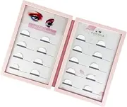 TENOL False Lash Storage Book Empty Case, Dustproof Acrylic Portable Eyelash Organizer Eyelash Display Box for Shop Travel