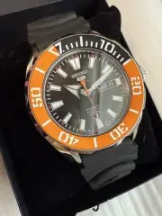 SEIKO5 sports Automatic Automatic Watch Black Orange