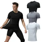 TENGOO Tight Sports Shirt Shaping Shirts Quick Drying Polyester Multifunctional Comfortable T-Shirts for Running Hiking
