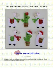 Llamas and Cactus Christmas Ornaments-Plastic Canvas Pattern or Kit