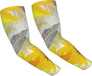 [FHEDVBN] Abstract Sunflowers Arm Sleeves Compression Arm Covers for Men Women Outdoor Sun Sleeves Cooling Sports Sleeve, Black