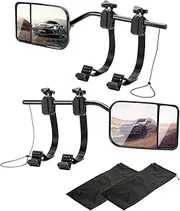 Universal Clip On Towing Mirrors Extensions, 360 Degree Adjustable Rotation Mirror Extenders for Towing, Dual View Convex Tow Mirrors for Vehicle Car Truck Trailer, Pack of 2