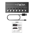 6-Channel Mini Audio Mixer Stereo Mixer Useful for Guitars Bass Keyboards Mixer