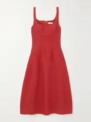 [Chloé] Chloé - Linen Midi Dress - Red - FR 38 FR 38 Red
