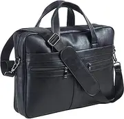 seyfocnia Men's Leather Messenger Bag, Laptop Briefcase Business Satchel Computer