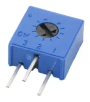 TRIMMER, POTENTIOMETER, 500R, 1TURN, THD, Variable/Trimming Resistor/M63X501KB40