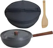 UPKOCH 1 Set Portable Camping Fry Pan Detachable Beech Handle Sturdy Aluminum Alloy for Outdoor Cooking Picnics and Hiking Healthy Frying and Boiling Essential
