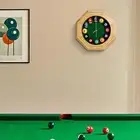 Wood Ornament Easy to Read Billiard Wall Clock for Kid’S Room Study Home