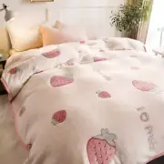 Soft Warm Coral Fleece Blanket Winter Quilt Sheet Bedspread Light Thin Blankets