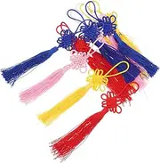 BELLIFFY Lucky Chinese Knot Pendants 12pcs Tassels for Crafts Stylish Decor for Keychains Bags