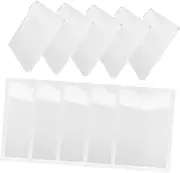 SEWACC 10pcs Transparent Document Organizer Bags Durable File Storage Envelopes for Documents Lightweight and for Office School and Home Use