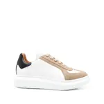 [Alexander Mcqueen] Alexander Mcqueen Suede Sneakers 41 IT WHITE/NEUTRALS
