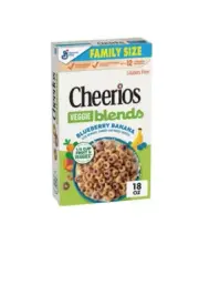 Cheerios Veggie Blends Breakfast Cereal, Blueberry Banana Flavored, Family Size,