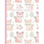 SKETCHBOOK FOR GIRLS: BABY FOX PINK SKETCHBOOK JOURNAL FOR GIRLS WITH WHITE PAGES FOR DRAWING, SKETCHING, DOODLING AND MORE