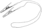 Mobestech Versatile Metal Chain Scarf Clip Alligator Clamps Napkin Holder for Seniors Management