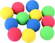 MIDELONG Soft Foam Balls, 1.57 Inches in Diameter Lightweight Mini Balls Assorted Colors Sponge Balls for Birthday Festival Holiday Party Supplies, Pack of 12
