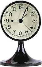 Danse Jupe 3" Round Alarm Clock Quartz Analog Silent Non Ticking Desk Clock for Bedroom