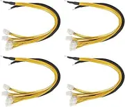KAVJU 6Pin Connector Server Power Supply Cable PCIe Express for Antminer S9 S9I Z9 for P3 P5 Support Miner PSU Cable(4pcs)