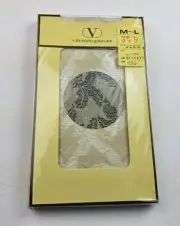 Vintage Valentino Garavani Lace Pattern Pantyhose Tights Honey Japan Size M-L