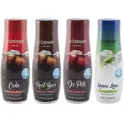 Flavor Drink Concentrate Pack of 4 for Homemade Sparkling Water 9L total