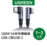 在飛比找蝦皮商城優惠-【綠聯】100W 5A USB-C對USB-C 金屬殼編織雙