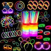 Glow Sticks Party Pack Necklaces 456Pcs Bracelets Ultra Bright Glow in the Dark
