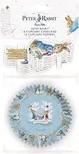 Anniversary House Official Peter Rabbit™ 28 pcs Cupcake Baking Kit, Cake Toppers and Cupcake Cases, Easter Cupcake Decoration Set, Premium Easter Baking Kit, J233