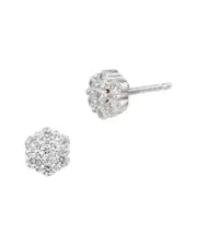 Savvy Cie Silver CZ Cluster Studs