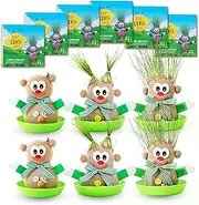 DIY Grass Doll Growing Kit(6packs) –Eco Friendly Bday Goodies, Playdate Activity, Party Favors, Craft and Art Kids, Family Fun, School Science Supplies Learning Resource, Stress Relief Toys