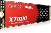 ORICO X7000 2TB NVMe SSD for Gaming, 7400MB/s Read Speed, 17μs Response Time, PCIe Gen 4 Internal Drive, PS5 & PC Compatibility, Comes with Heatsink for Enhanced Cooling and Multitasking