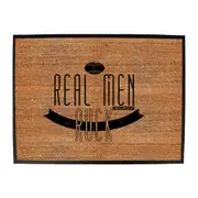 Uau Real Men Ruck - Funny Novelty Doormat Man Cave Floor mat
