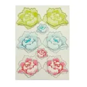 Kaisercraft - Layered Chipboard - Miss Nelly - Flowers & Rhinestones