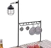 Utensil Rack - Camping Drying Rack | Camping Pot Hanger | Table Pot Storage | Portable Multifunction Organizer for BBQ Grill Picnic Outdoor Travel Tr
