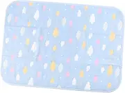 Toyvian Infant Bed Pad Waterproof Crib Mattress Baby Diaper Changing Mat Soft Mini Crib Mattress Blue Clouds Easy Washable Toddler Safe