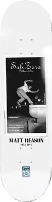 Sub Zero Matt Reason Love Park 8.5 Skateboard Deck