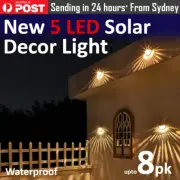 2-8pk New 6 LED Solar Garden Outdoor Wall Lights Floodlights Waterproof