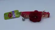 Whisker City Nylon Cat Collar 8"-12" Pink Flower Design