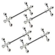 4 Pcs Alloy Chopsticks Rest Spoons Stand Forks Knifes Holder Stand Metal Craft Table Decoration (Si
