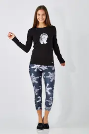 Midnight Snowfall Compression Capri--SNO-MSCC-W16