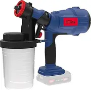 Güde Battery Spray Gun FP 18-0 (18 V, Paint Container 0.9 L, with Nozzles: Diameter 2.0 and 2.5 mm, 3 Spray Patterns, 0.7 l/min, Even Paint Application, Easy to Clean, with Accessories, Battery and