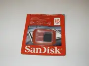 2011 SANDISK 16GB microSDHC CARD WITH ADAPTER NEW