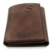 Rawlings Baseball Tri-Fold Wallet Credit Card Legacy Stitch Leather RW106-200