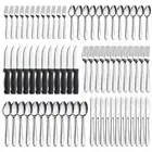 72-Pieces Silverware Set for 12, Flatware Set with Steak Knives, Stainless St...