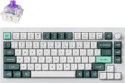 Keychron Q1 HE QMK Fully Assembled Knob Wireless Custom Shell White Keyboard - Gateron Double-Rail Nebula Switch [KBKCQ1HP1]