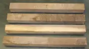 Four 3 X 3 (nom.) X 31" Walnut Blanks for Turning or Tapering Table Legs. 2nds