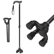 TriPro Walking Cane for Women & Men Small Base Quad Cane Pivot TipSelf Standi...
