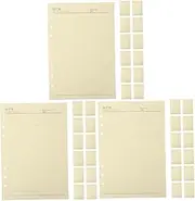 LALAFINA 3sets A5 Lined Paper Notebook Refill Inserts for Binder Notepad Paper Refills Loose-Leaf Smooth Writing Planner Binder Sheets 60sheets*3